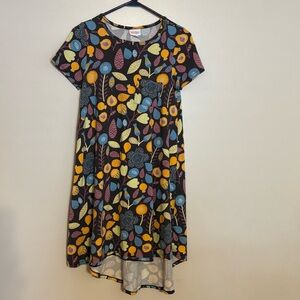 LuLaRoe Carly XS Floral Multi Colored High Low Dress EUC